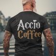 Accio Coffee Men's Crewneck Short Sleeve Back Print T-shirt Gifts for Old Men