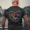 Admin Team Squad School Assistant Principal Administrator Gift Men's Crewneck Short Sleeve Back Print T-shirt Gifts for Old Men