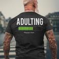 Adult 18Th Birthday Adulting For 18 Years Old Girls Boys Men's T-shirt Back Print Gifts for Old Men