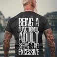 Adult-Ish Adulting 18Th Birthday Sarcastic Men's T-shirt Back Print Gifts for Old Men