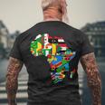 Africa Proud African Country Flags Tshirt Men's Crewneck Short Sleeve Back Print T-shirt Gifts for Old Men