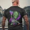 Alien Science Ufo Men's Crewneck Short Sleeve Back Print T-shirt Gifts for Old Men