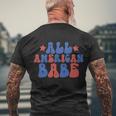 All American Babe 4Th Of July Men's Crewneck Short Sleeve Back Print T-shirt Gifts for Old Men