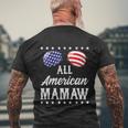 All American Mamaw 4Th Of July Independence Men's Crewneck Short Sleeve Back Print T-shirt Gifts for Old Men