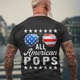 All American Pops Shirts 4Th Of July Matching Outfit Family Men's Crewneck Short Sleeve Back Print T-shirt Gifts for Old Men