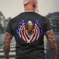 American Flag Eagle V2 Men's Crewneck Short Sleeve Back Print T-shirt Gifts for Old Men