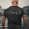 Archery Heartbeat Archer Shoot Bow Arrow Bowman Aim Men's T-shirt Back Print Gifts for Old Men