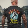 Astronaut Houston We Have A Problem Men's Crewneck Short Sleeve Back Print T-shirt Gifts for Old Men