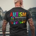 Autism Awareness Educate Love Support Advocate Tshirt Men's Crewneck Short Sleeve Back Print T-shirt Gifts for Old Men