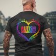 Autism Awareness - Full Of Love Men's Crewneck Short Sleeve Back Print T-shirt Gifts for Old Men