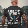 Back It Up Terry Put It In Reverse Firework Flag 4Th Of July Men's Crewneck Short Sleeve Back Print T-shirt Gifts for Old Men