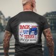 Back Up Terry Put It In Reverse 4Th Of July American Flag Men's Crewneck Short Sleeve Back Print T-shirt Gifts for Old Men