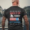 Back Up Terry Put It In Reverse Firework Fun Men's Crewneck Short Sleeve Back Print T-shirt Gifts for Old Men