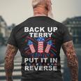 Back Up Terry Put It In Reverse Firework Funny 4Th Of July V4 Men's Crewneck Short Sleeve Back Print T-shirt Gifts for Old Men
