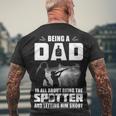 Being A Dad - Letting Him Shoot Men's Crewneck Short Sleeve Back Print T-shirt Gifts for Old Men