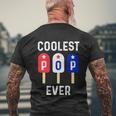 Best Dad Ever Cool For 4Th Of July Men's Crewneck Short Sleeve Back Print T-shirt Gifts for Old Men