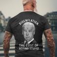 Bidenflation The Cost Of Voting Stupid Men's Crewneck Short Sleeve Back Print T-shirt Gifts for Old Men
