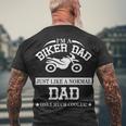 Biker Dad Tshirt Men's Crewneck Short Sleeve Back Print T-shirt Gifts for Old Men