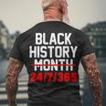 Black History Month All Year Tshirt Men's Crewneck Short Sleeve Back Print T-shirt Gifts for Old Men