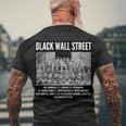 Black Wall Street Black History Tshirt Men's Crewneck Short Sleeve Back Print T-shirt Gifts for Old Men