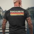 Blacksmith Job Title Profession Birthday Worker Idea Men's Back Print T-shirt Gifts for Old Men