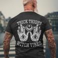Boho Thick Thighs Witch Vibes Men's Crewneck Short Sleeve Back Print T-shirt Gifts for Old Men