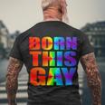 Born This Gay Pride Lgbt Tshirt Men's Crewneck Short Sleeve Back Print T-shirt Gifts for Old Men