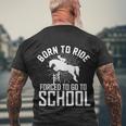 Born To Ride Horseback Riding Equestrian Gift For Women Gift Men's Crewneck Short Sleeve Back Print T-shirt Gifts for Old Men