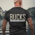Bucks Basketball Men's Crewneck Short Sleeve Back Print T-shirt Gifts for Old Men