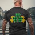 Buffalo Shamrock Plaid Irish Clovers Men's T-shirt Back Print Gifts for Old Men