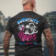 Burnouts Or Bows Gender Reveal Baby Party Announce Uncle Men's Back Print T-shirt Gifts for Old Men