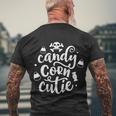 Candy Corn Cutie Halloween Quote V4 Men's Crewneck Short Sleeve Back Print T-shirt Gifts for Old Men