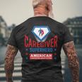 Caregiver Superhero Official Aca Apparel Men's Back Print T-shirt Gifts for Old Men