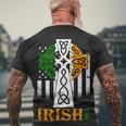Celtic Cross Irish American Pride Men's Crewneck Short Sleeve Back Print T-shirt Gifts for Old Men