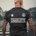 Charlotte North Carolina Soccer Jersey Men's Crewneck Short Sleeve Back Print T-shirt Gifts for Old Men