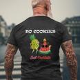 Christmas In July No Cookies Just Cocktails Summer Men's Crewneck Short Sleeve Back Print T-shirt Gifts for Old Men