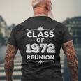Class Of 1972 Reunion Class Of 72 Reunion 1972 Class Reunion Men's Back Print T-shirt Gifts for Old Men