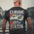 Classic 1998 24Th Birthday Retro Video Game Controller Gamer Men's T-shirt Back Print Gifts for Old Men