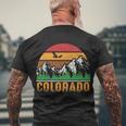 Colorado Vintage Logo Men's Crewneck Short Sleeve Back Print T-shirt Gifts for Old Men