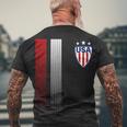 Cool Usa Soccer Jersey Stripes Tshirt Men's Crewneck Short Sleeve Back Print T-shirt Gifts for Old Men