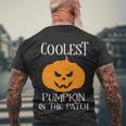 Coolest Pumpkin In The Patch Halloween Quote V2 Men's Crewneck Short Sleeve Back Print T-shirt Gifts for Old Men