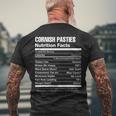 Cornish Pasties Nutrition Facts Men's Back Print T-shirt Gifts for Old Men