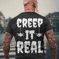 Creep It Real Halloween Spider Men's T-shirt Back Print Gifts for Old Men