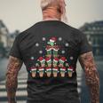 Cute Cactus Christmas Tree Succulent Cactus Xmas Gift Men's Crewneck Short Sleeve Back Print T-shirt Gifts for Old Men