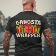 Cute Christmas Gangsta Wrapper T-Shirt Men's T-shirt Back Print Gifts for Old Men