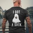 Cute Ghost Halloween I Got A Rock Men's Back Print T-shirt Gifts for Old Men