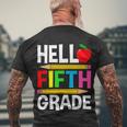 Cute Hello Fifth Grade Outfit Happy Last Day Of School Funny Gift Men's Crewneck Short Sleeve Back Print T-shirt Gifts for Old Men