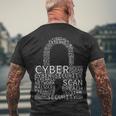 Cyber Security V2 Men's Crewneck Short Sleeve Back Print T-shirt Gifts for Old Men