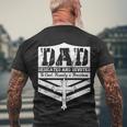 Dad Dedicated And Devoted To God Family & Freedom Men's Crewneck Short Sleeve Back Print T-shirt Gifts for Old Men