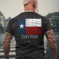 Dayton Tx Texas Flag City State Men's Back Print T-shirt Gifts for Old Men